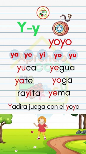 Palabras y Actividades con la Letra Y para Niños