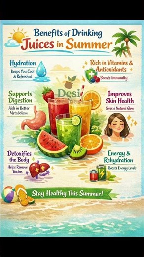Top Benefits of Drinking Fresh Juices in Summer 🌴