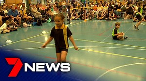 More than 100 Queensland school children have competed in Australia’s first inter-school Jump Rope competition today at Earnshaw State College. The athletes had to compete in nine events on the day which tested their speed and endurance in both single rope and double dutch. www.7NEWS.com.au #7NEWS | 7NEWS Brisbane