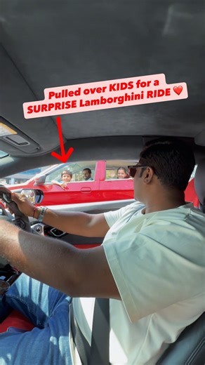 Nishant Saboo | Random KIDS follwing My Lamborghini since long, I pulled them over and SURPRISED them with with a Lambo Ride ❤️ The Happiness on their face... | Instagram