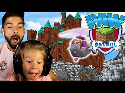 Paw Patrol Minecraft Adventure with My Daughter! :: Skye's Helicopter!