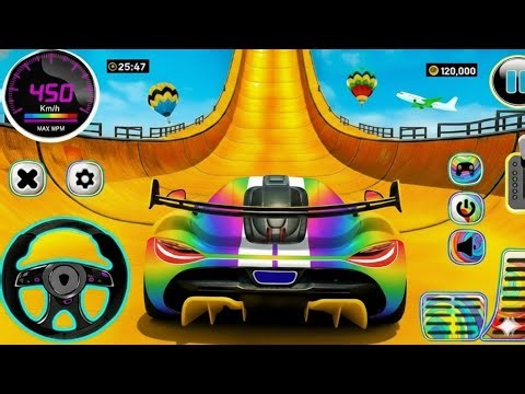 Mega Ramp Monster Car Racing 3D - Extreme Car Stunts - Android Gameplay