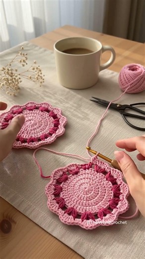 Cozy Morning Crochet Session 🧶✨Start your morning with a cozy crochet project! ☕️💖