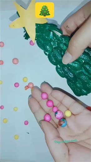 Peanut Shell Christmas Tree DIY💟Unique Waste Material Craft#shorts#craft#diy#christmascraft#trending