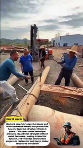 Traditional Timber Joinery with Wooden Pegs | Heavy Log Construction Technique