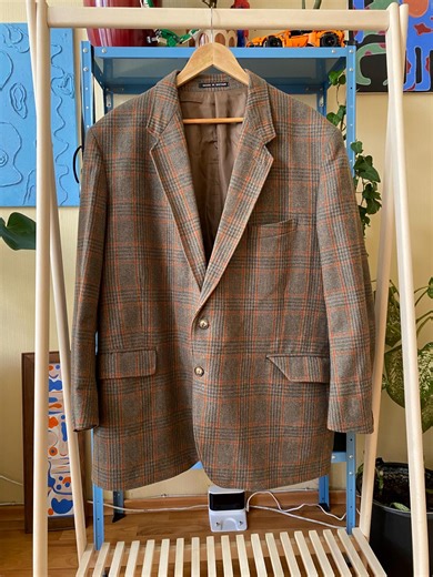 Vintage Tweed Coat Jacket John G Hardy Blazer Vintage British Wool - Etsy