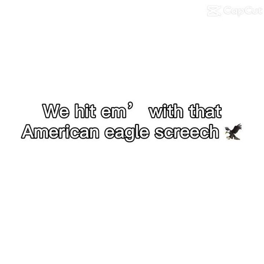 I can do the screech irl….HEHEHHEHEHEH 🦅🦅🦅🦅🦅