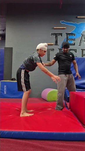 parkour basic step jump front flip