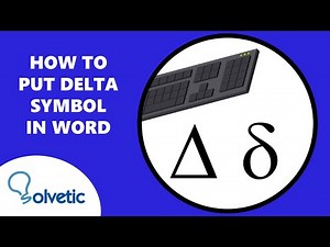 How to Put Delta Symbol in Word