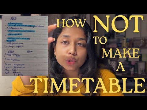 Stop Making These Mistakes When Making a Timetable (I Wish I Knew This Earlier)