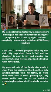 My step sister is frustrated my family members did not give her the same attention during her pregnancy and is now trying to convince everybody I am mentally unstable. AITAH for my reaction? | Reddit Tale Collection