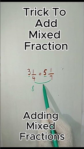 Adding Mixed Fractions | How to Add Fractions | Fractions #maths #mixedfractions #fraction