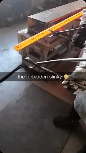 Insane Factories on Instagram: "The process of forming a spring from heated metal showcases the perfect blend of heat, force, and precision. The metal is first heated to a malleable state, allowing it to be shaped without breaking. Using specialized machinery, the glowing rod is coiled into its iconic spring form, ensuring uniform spacing and tension for optimal performance. Springs play a vital role in countless industries, from automotive suspensions to intricate mechanical devices. The heat-f