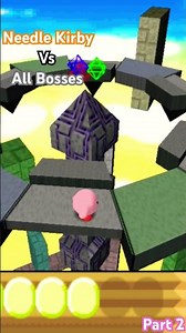 Needle Kirby vs All Bosses Part 2! #gaming #kirby #kirby64 #kirby64thecrystalshards