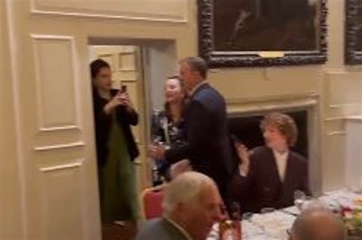 Climate protestors disrupt event celebrating Trump’s UK state visit