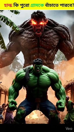 💥 Hulk vs দানব! গ্রাম রক্ষার মহাযুদ্ধ | #hulk #aishorts #hulkfight