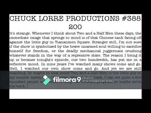 Chuck Lorre Productions Vanity Cards Fast speed 100x