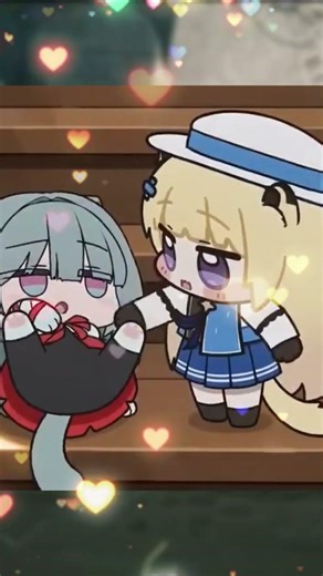Cute Phoebe and Phrolova playfully chase each other… pure adorable chaos 🥺🐾✨ #phoebe #chibi #shorts