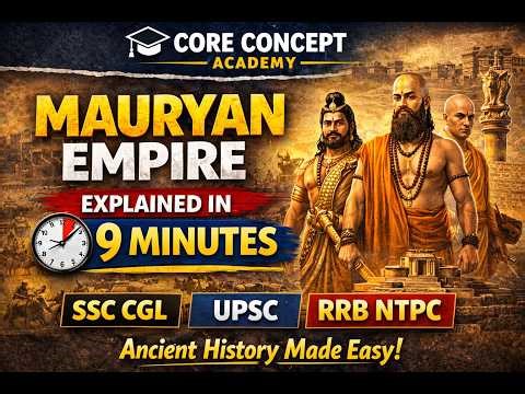 Mauryan Empire Explained in 9 Minutes | Chandragupta, Ashoka, Administration | SSC CGL / RRB NTPC