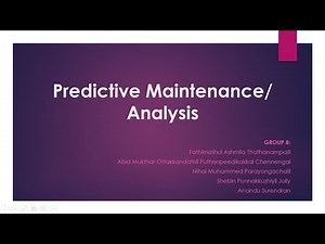 Predictive Maintenance/ Analysis : A detailed study