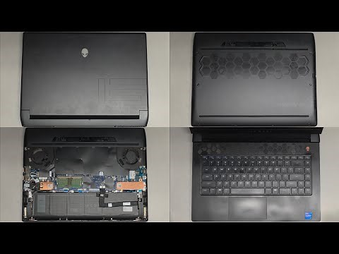 Dell Alienware m15 R6 Disassembly RAM SSD Hard Drive Upgrade Battery Replacement Repair Quick Look