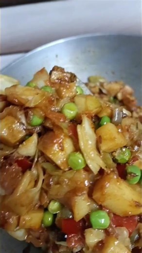 new style aloo patta gobi recipe 😊# like and subscribe 😊😊🥰