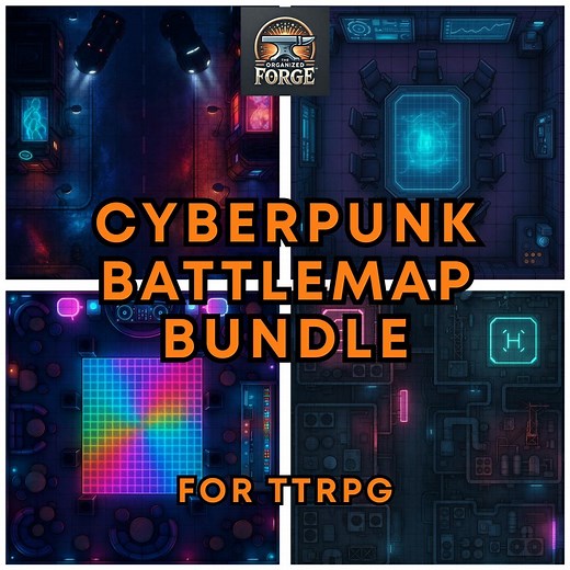 50 Cyberpunk Battlemap Collection - Top-down RPG Maps for Tabletop Gaming - Digital Download - D&D Shadowrun Cyberpunk 2020 - Etsy