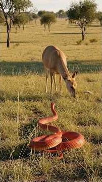Powerful Ostrich vs Giant Red Snake #rescuse #animal