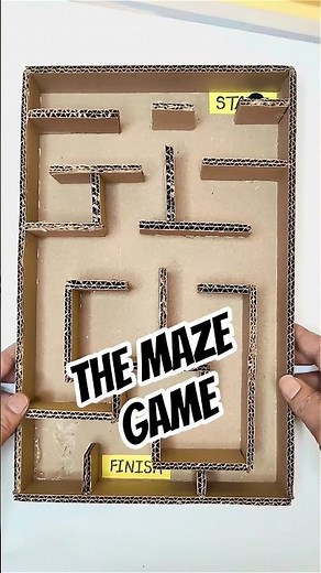 DIY Maze Game using cardboard or cartoon scraps | How to make a #maze #game #cardboard #diy #shorts