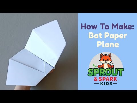 ✈️ How to Make a Bat Paper Plane | Easy Folding Tutorial for Kids 🦇