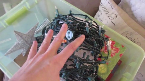 Christmas light storage & organization