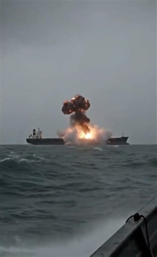 🤯 Ship EXPLODES! Watch This! #Shocking