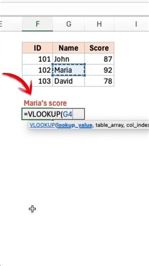 😬Use VLOOKUP function in Excel #excelshorts #excel