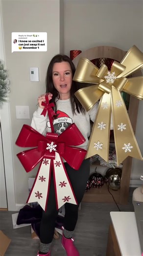 Replying to @Steph 🏡🎄 the Christmas bow wreaths from QVC are unique and beautiful to add to your #christmasdecor this year! #christmaswreath #superbranddaybfcm #tiktokshopblackfriday