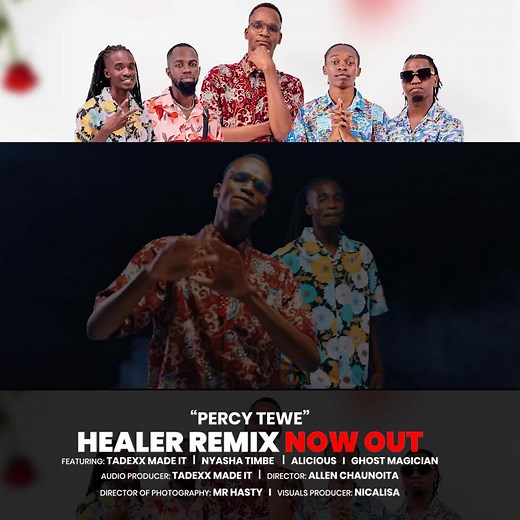 Percy Tewe - Healer Remix ft Tadexx | Nyasha Timbe | Alicious | Ghost Magician (Official Video) https://youtu.be/0YU7Jx7cBSs | Percy Tewe
