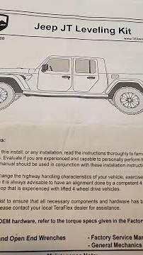 Teraflex 1.5 Leveling Kit Installation Jeep Gladiator