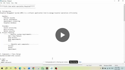 #java #hospitalmanagementsystem #oop #softwaredevelop | Sruthi Reddymalla