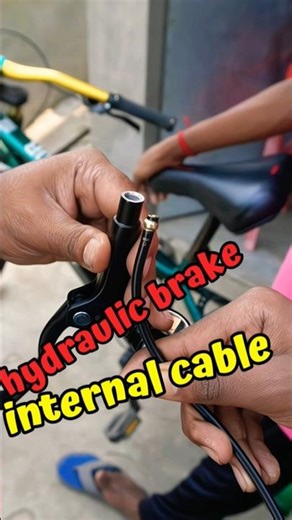 hydraulic brake internal cable routing
