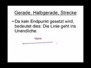 Gerade, Halbgerade und Strecke