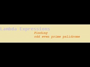 Finding Even or odd, Prime number, Palindrome number using Lambda Expression in Java