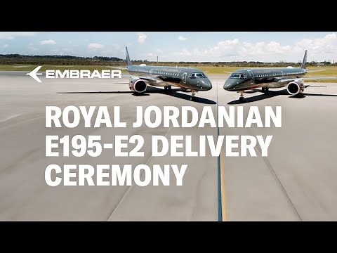 E195-E2 delivery ceremony to Royal Jordanian