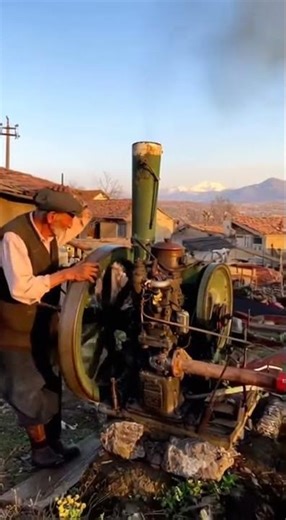 1890 Rudolf Diesel water engine pump in anatolia village still working in 2025