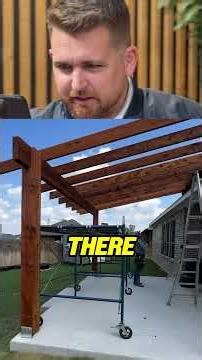 Pergola into the roof = unnecessary risk. Looks great… but attaching it to the roof makes me nervous