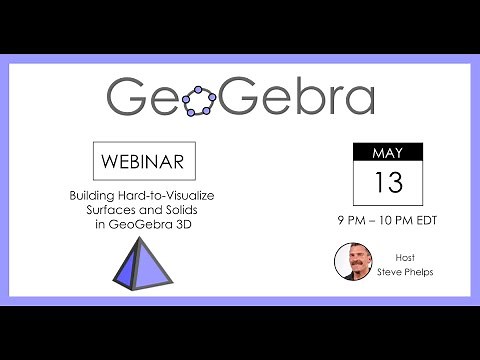 Building Hard-to-Visualize 3D Surfaces and Solids in GeoGebra