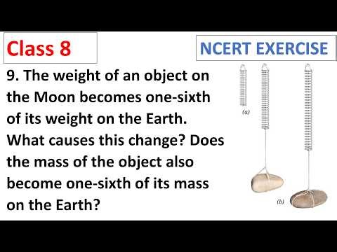 CBSE Class 8 Science Ch 5 Exploring Forces Question 9 The weight of an object on the Moon becomes on