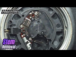 How to Remove Stem from an ETA 805 112 Watch Movement | Step-by-Step Tutorial
