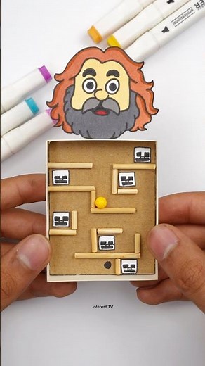 MineCraft Steve JackBlack Matchbox Maze Game DIY 😍 Challenge Gameplay #trending #papercraft