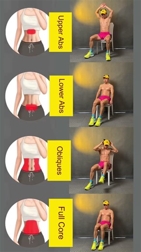 4 Chair Exercises to Target Upper Lower Abs and Obliques for Defined Abs and a Slim Waistline