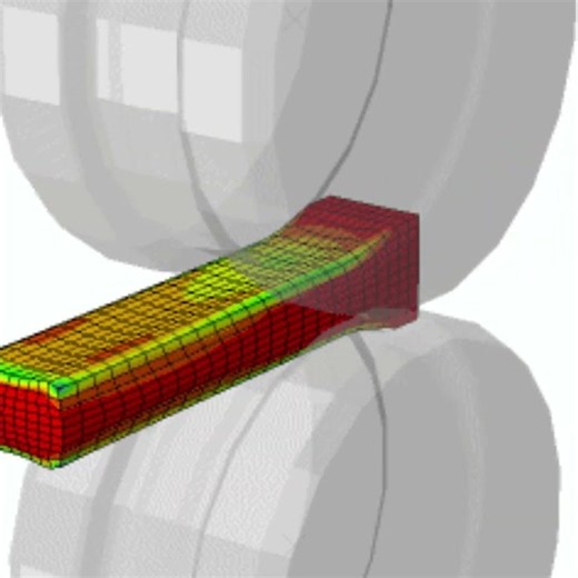 Flat rolling simulation