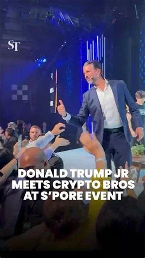 Donald Trump Jr in Singapore for crypto convention